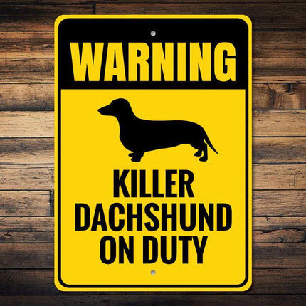 Dachshund Warning Sign