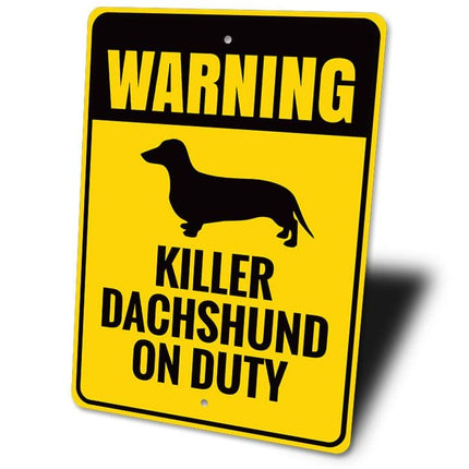 Dachshund Warning Sign