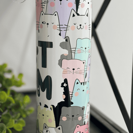 Cat Mom 20oz Skinny Tumbler