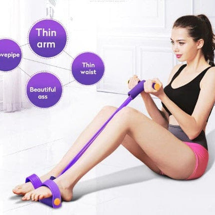 Portable Fitness Resistance Band with Pedal