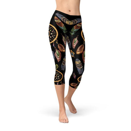 Womens Dreamcatcher Capri Leggings